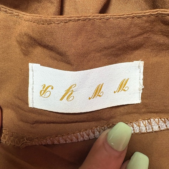 Brown Ruffled Wrap Sundress with Puff Sleeves - Picture 4 of 4